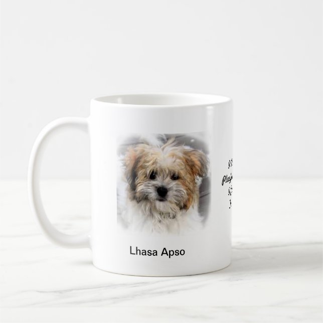 Tasse de Lhasa Apso - avec deux images et un motif (Gauche)