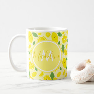 Tasse de l'initiale   de nom de motif de feuille