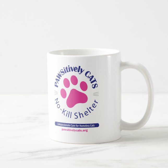 Tasse de logo de CHATS de PAWSitively (Droite)