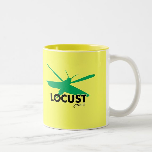 Tasse de logo de jeux de sauterelle (Droit)