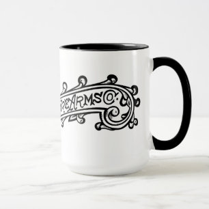 Tasse de logo de rouleau gravée par bras du feu d