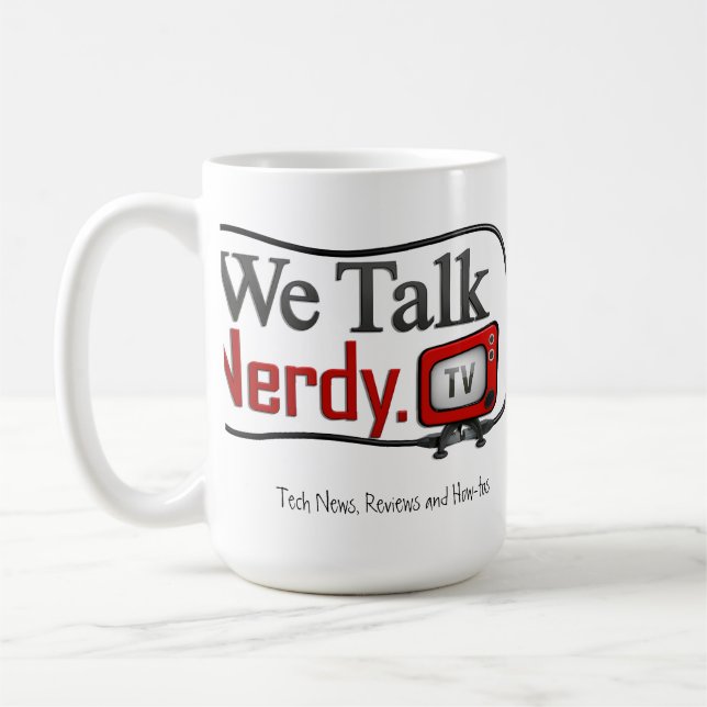 Tasse de logo de WeTalkNerdy.tv (Gauche)
