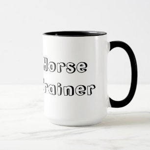 Tasse de logo d'entraîneur de cheval