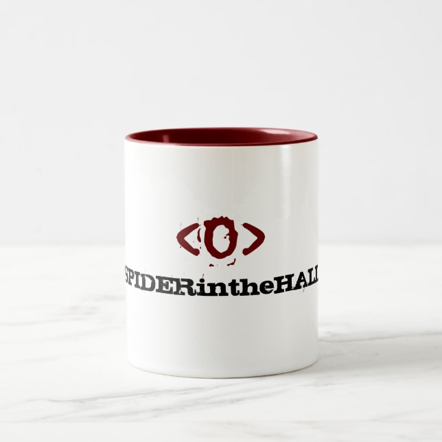 Tasse de logo d'oeil de SPIDERintheHALL (Centre)