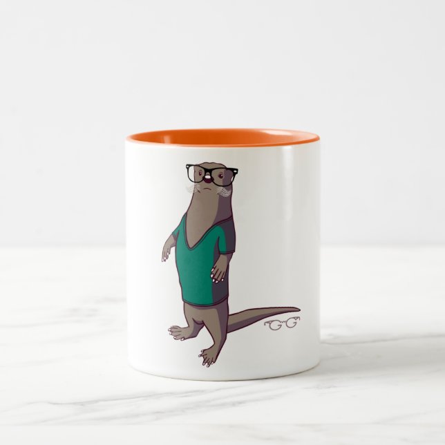 Tasse de loutre de hippie (sans texte) (Centre)