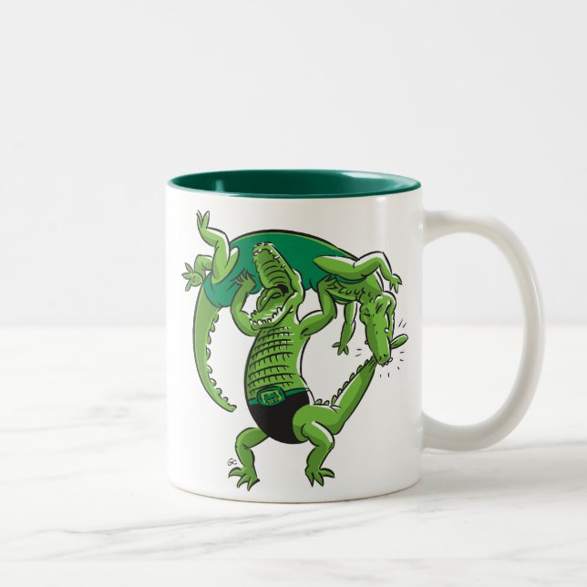 Tasse de lutte d'alligator (Droit)