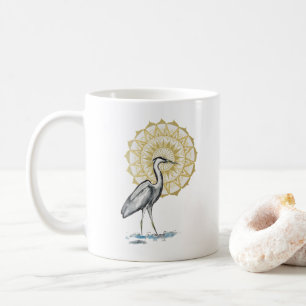 Tasse de mandala de héron