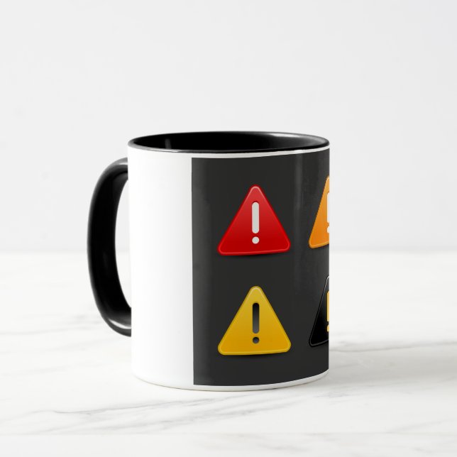 Tasse de marques d'exclamation (Devant gauche)
