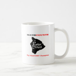 Tasse de Mathcounts d'école de Parker