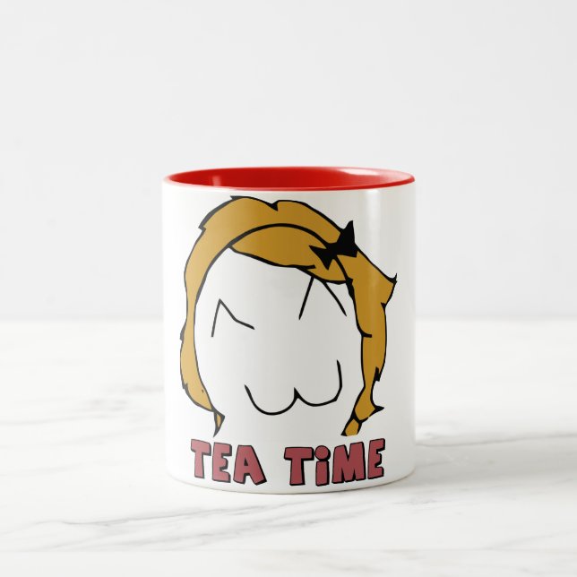 Tasse de MEME de "TEMPS de THÉ" de Derpina (Centre)