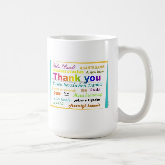 Tasse de Merci - multilingue (Droite)