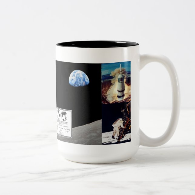 Tasse de missions de lune d'Apollo (Droit)