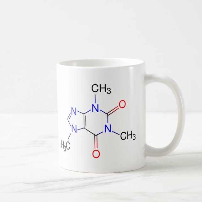 Tasse de molécule de caféine (Droite)