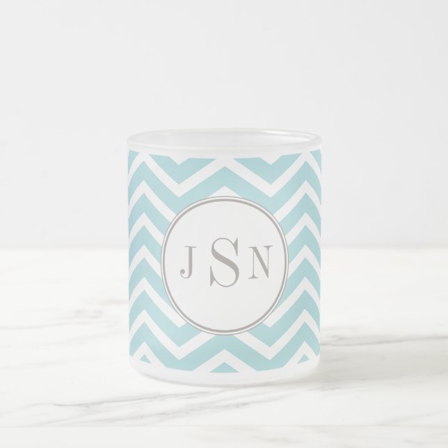 Tasse de monogramme de Chevron (Centre)