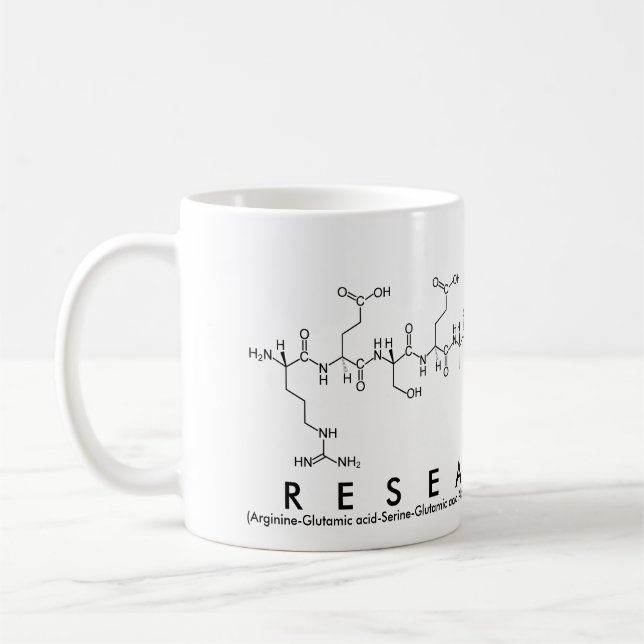 Tasse de mot de peptide de chercheur (Gauche)