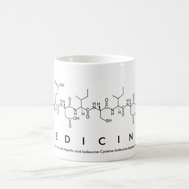Tasse de mot de peptide de médecine (Centre)