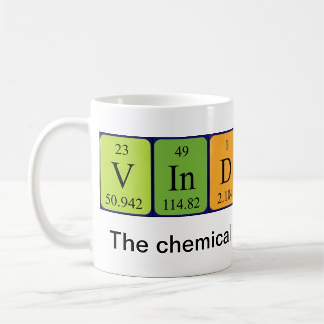 Tasse de mot de table périodique de Vindaloo (Gauche)