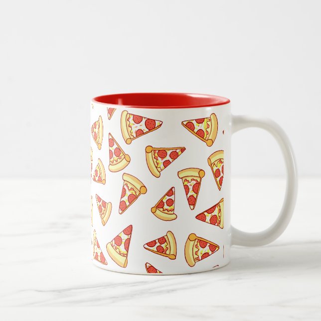 Tasse de motif de dessin de tranche de pizza de (Droit)
