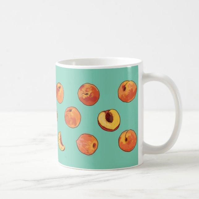 Tasse de motif de pêche - personnalisable (Droite)