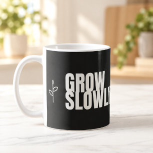 Tasse de motivation pour plante minimaliste à croi
