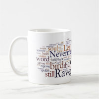 Tasse de mots d'Edgar Allan Poe Raven
