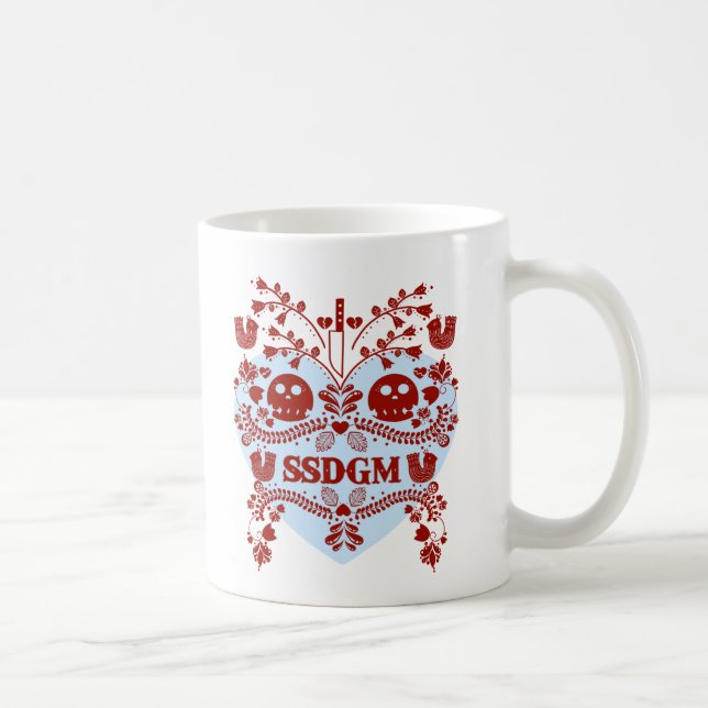 Tasse de Murderino. Rouge/bleu (Droite)