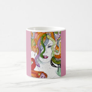 Tasse de mythologie grecque de cheveux de serpent