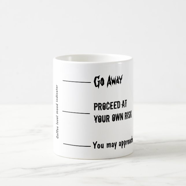 Tasse de niveau d'indicateur d'humeur de café (Centre)
