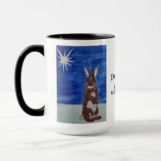 Tasse de Noël avec lapin