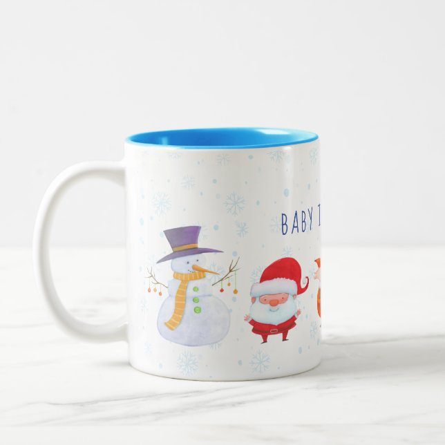 Tasse de Noël avec Père Noël et mignons amis des a (Gauche)