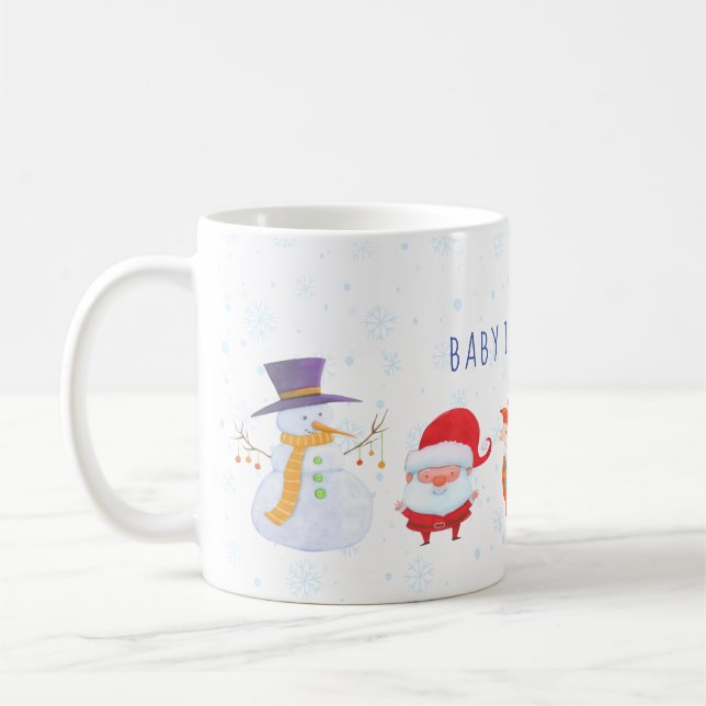Tasse de Noël avec Père Noël et mignons amis des a (Gauche)