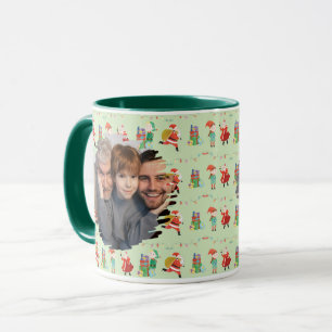Tasse de Noël avec photo de lutin du Père Noël - I