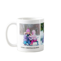 Tasse de Noël avec trois photos pour grand-mères