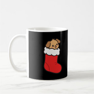 Tasse de Noël Chien dans une Chaussette