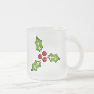 Tasse de Noël de baies de houx