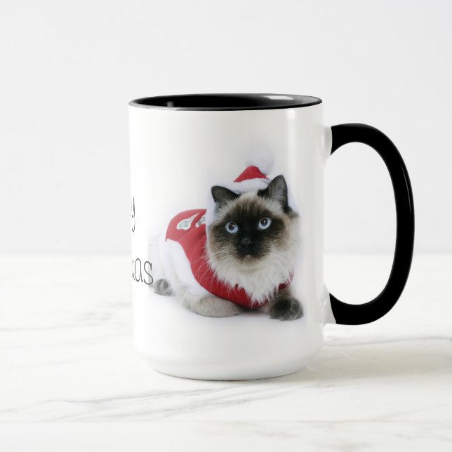 Tasse de Noël de chat de Ragdoll (Droite)
