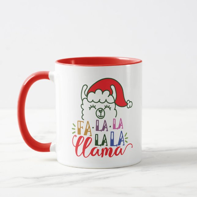 Tasse de Noël de lama de La de La de fa (Gauche)