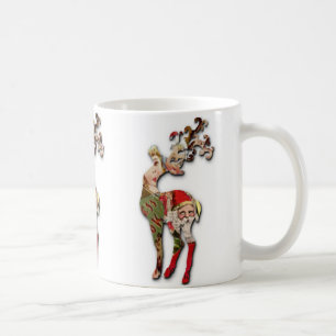 Tasse de Noël de silhouette de renne