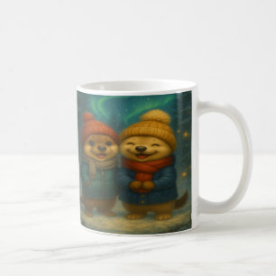Tasse de Noël fantaisiste avec des amis animaux do