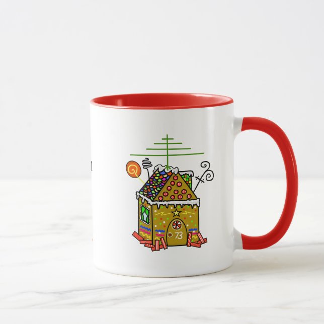 Tasse de Noël Maison en Pain d'Épices Radioamateur (Droite)