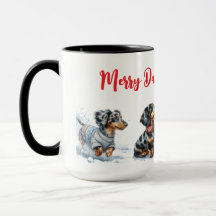 Tasse de Noël pour Dapple Dachshund