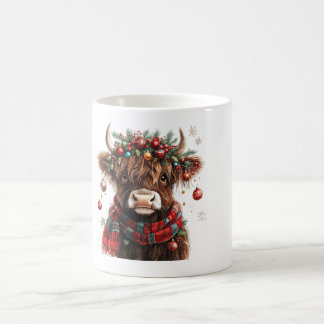 Tasse de Noël pour vache des Highlands Mug Cozy Fê