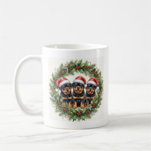 Tasse de Noël Rottweilers Chiot Adorable