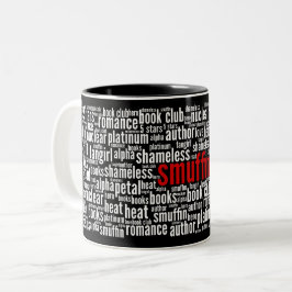 Tasse de noir de nuage de mot de Smuffin (c)