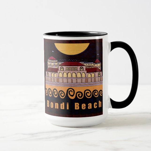 Tasse de noir de pavillon de plage de Bondi (Droite)