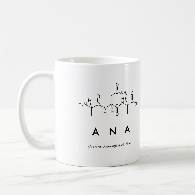 Tasse de nom de peptide d'Ana (Gauche)