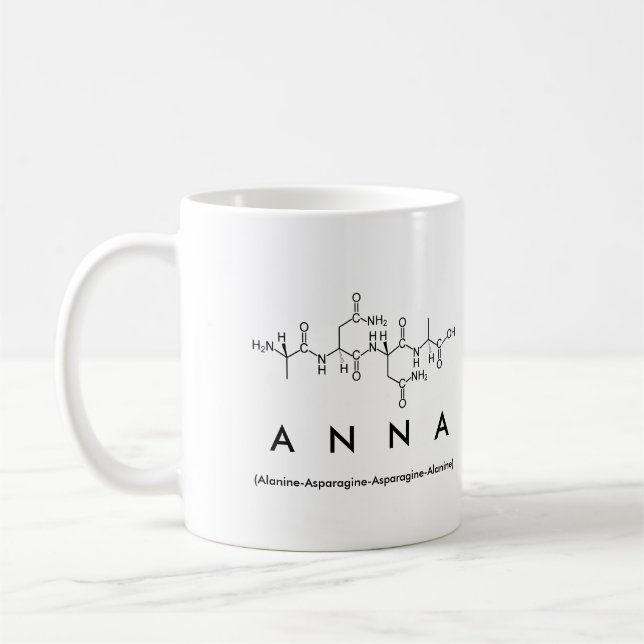 Tasse de nom de peptide d'Anna (Gauche)