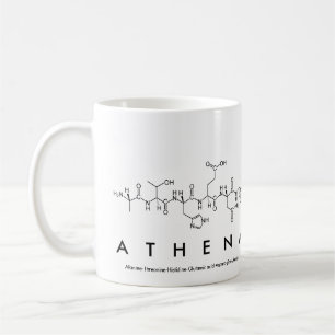 Tasse de nom de peptide d'Athéna
