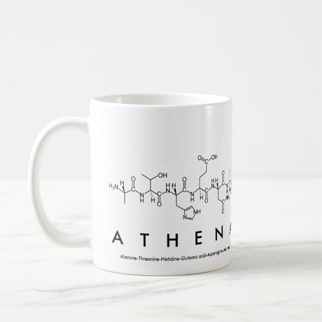 Tasse de nom de peptide d'Athéna (Gauche)
