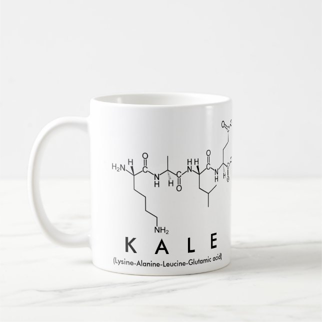 Tasse de nom de peptide de chou frisé (Gauche)